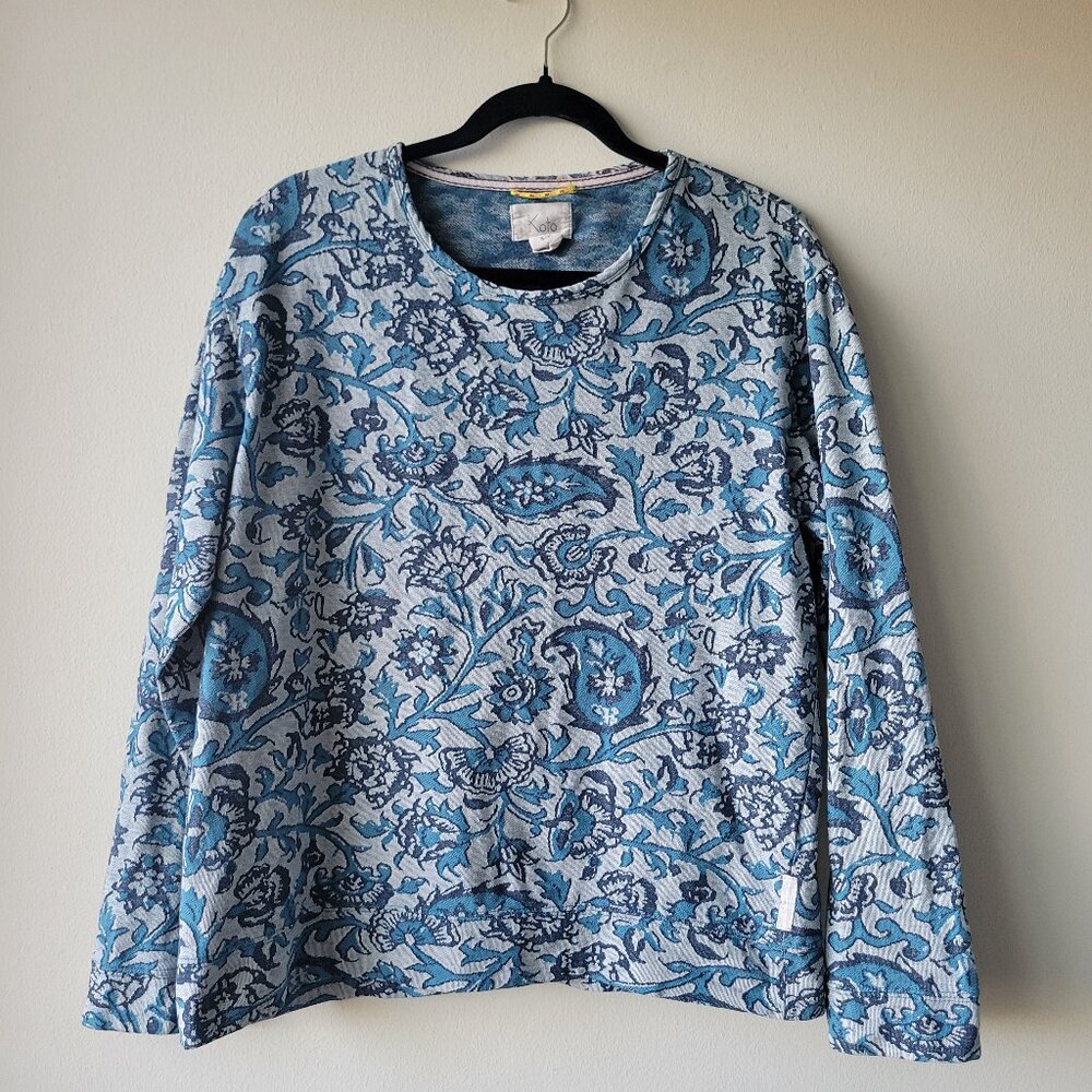 Womens Koto Floral 100% Cotton long sleeve shirt Size S
